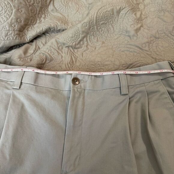 Men's Cuffed 100% Cotton Tan Pants - Picture 10 of 12